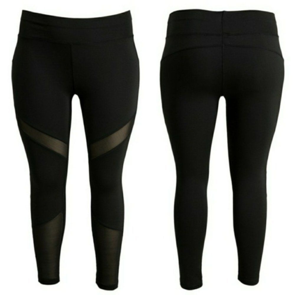 Mesh Insert High Waist Legging